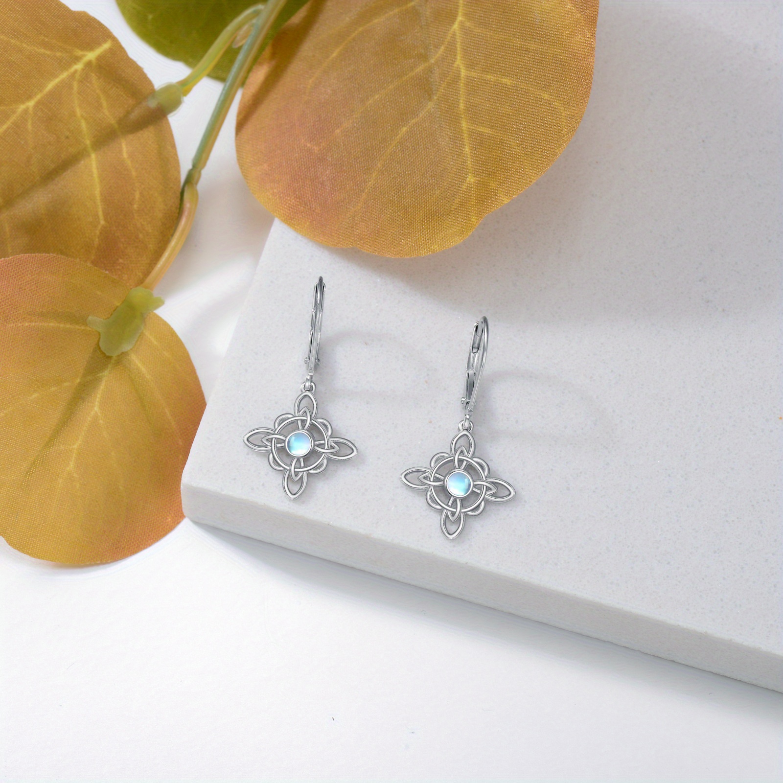 Women's Witches Knot 925 Sterling Silver Dangle Drop Earrings